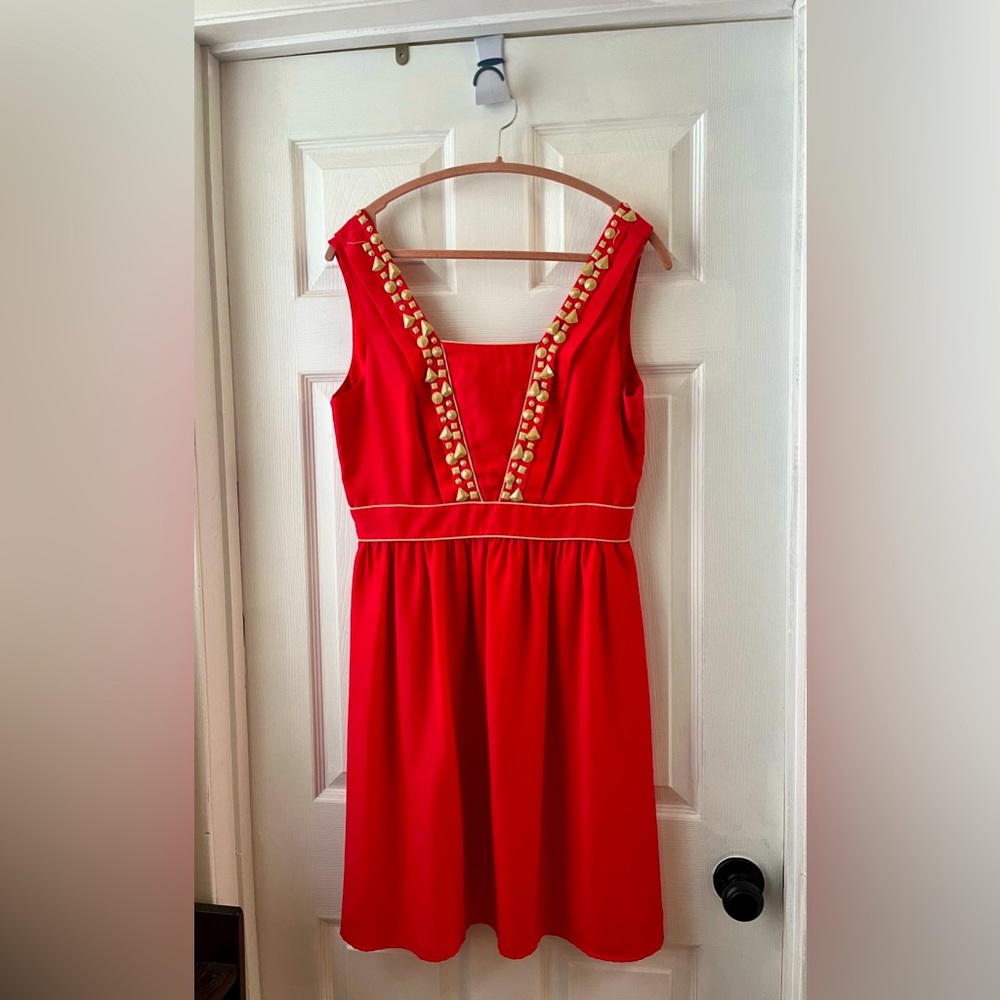 Coral Antonio Melani mid length dress